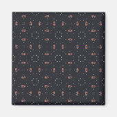 Sterne und einzigartiges Muster Magnet (Vorne)