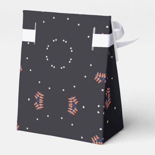 Sterne und einzigartiges Raumschiff Geschenkschachtel (Rückseite)