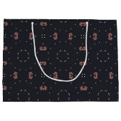 Sterne und einzigartiges Raumschiff Große Geschenktüte (Rückseite)