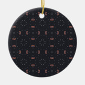 Sterne und einzigartiges Raumschiff Keramik Ornament (Vorne)