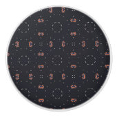 Sterne und einzigartiges Raumschiff Keramikknauf (Vorderseite)