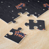 Sterne und einzigartiges Raumschiff Muster Jigsaw  Puzzle (Seite)
