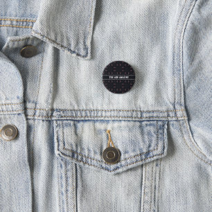 Sterne und einzigartiges Raumschiff-Muster Knopf Button