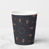 Sterne und einzigartiges Raumschiff Pappbecher (Vorderseite)
