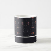 Sterne und einzigartiges Raumschiffmuster Kaffeetasse (Mittel)
