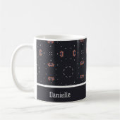 Sterne und einzigartiges Raumschiffmuster Kaffeetasse (Links)