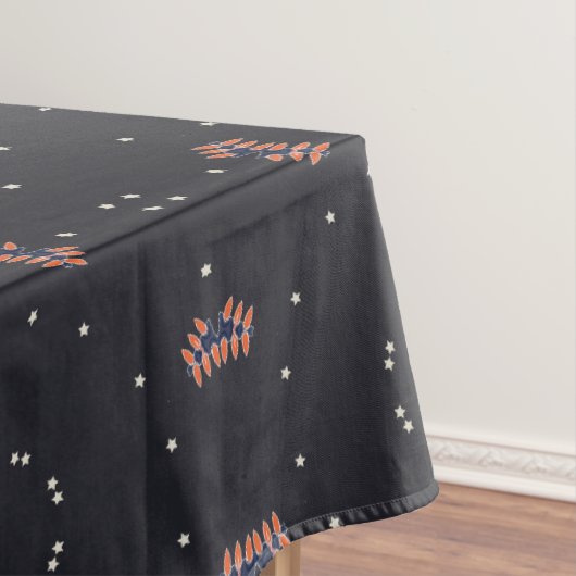 Sterne und einzigartiges Raumschiffmuster Tischdecke (Beispiel)