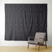 Sterne und einzigartiges Raumschiffmuster Wandteppich (Beispiel (Horizontal))