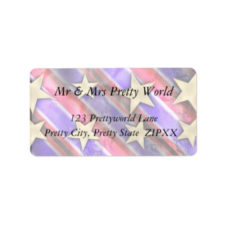 Sterne und Fahnen Adressaufkleber