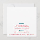 Sterne und Feuerwerke laden ein Einladung (Rückseite)