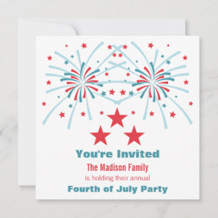 Sterne und Feuerwerke laden ein Einladung