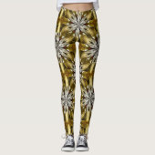 Sterne und Formen Abstraktes Kunstmuster Leggings (Vorderseite)