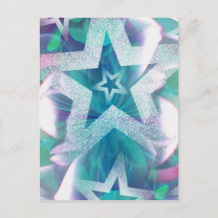 Sterne und Glitzer! Postkarte