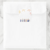 Sterne und Kerzen Quadratischer Aufkleber (Tasche)