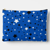 Sterne und Kreise auf blau Zubehörtasche (Vorderseite)