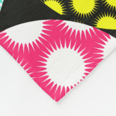 Sterne und Kreise, bunte Pop. Fleecedecke (Ecke)