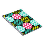 Sterne und Kreise, bunte Pop. Notizblock (Rechte Seite)