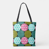 Sterne und Kreise, bunte Pop. Tasche (Rückseite)