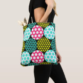 Sterne und Kreise, bunte Pop. Tasche (Von Nahem)
