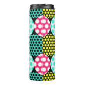 Sterne und Kreise, bunte Pop. Thermosbecher (Rückseite)