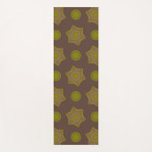 Sterne und Kreise in braun und grün Yogamatte (Vorderseite)