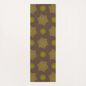 Sterne und Kreise in braun und grün Yogamatte (Rückseite)