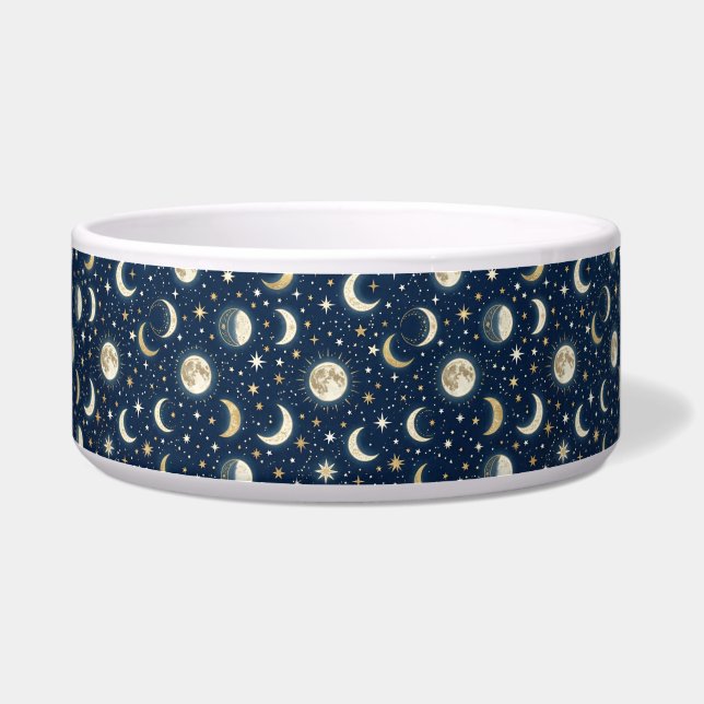 Sterne und Mond Muster  Napf (Rechts)