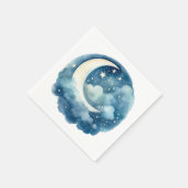 Sterne und Mond, träumliche Serviette (Ecke)