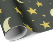 Sterne und Monde Geschenkpapier (Rolleneckpunkt)