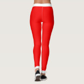 Sterne und Monogramm auf Rot Weiß und Blau Leggings (Rückseite)