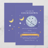 Sterne und Moon Outdoor Space Babydusche Einladung (Vorne/Hinten)