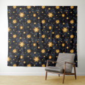 Sterne und Nachthimmel Wandteppich (Beispiel (Horizontal))