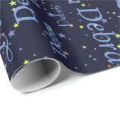 Sterne und Namen erstellen Sie Ihr eigenes Muster Geschenkpapier (Rolleneckpunkt)