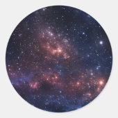 Sterne und Nebel Runder Aufkleber (Vorderseite)