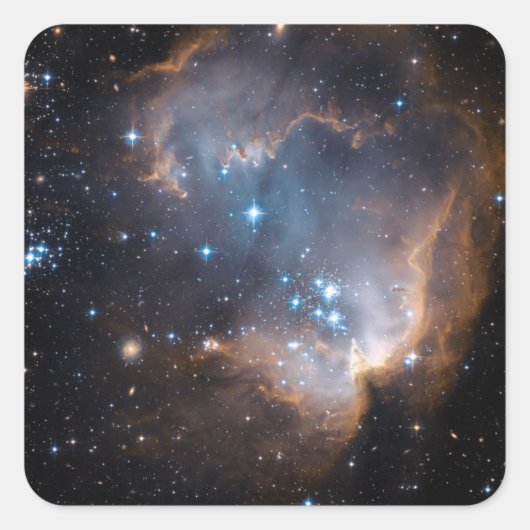 Sterne und Nebulae Quadratischer Aufkleber (Vorderseite)