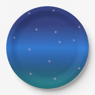 Sterne und Night Sky Pappteller
