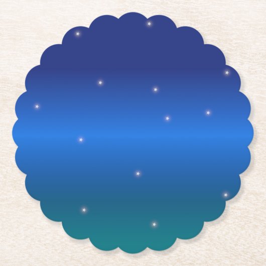 Sterne und Night Sky Winter Magie Untersetzer (Vorderseite)