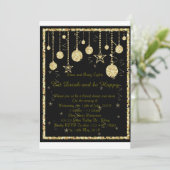 Sterne und Party-Leuchten Einladung (Stehend Vorderseite)