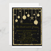 Sterne und Party-Leuchten Einladung (Vorne/Hinten)