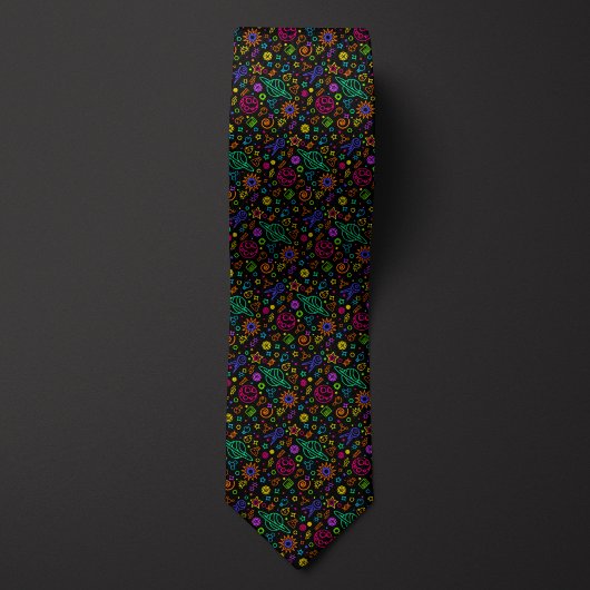 Sterne und Planeten der schwarzen Astronomie Krawatte