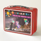 "Sterne und Planeten in der Joyful Orbit Lunch Box (Rückseite)