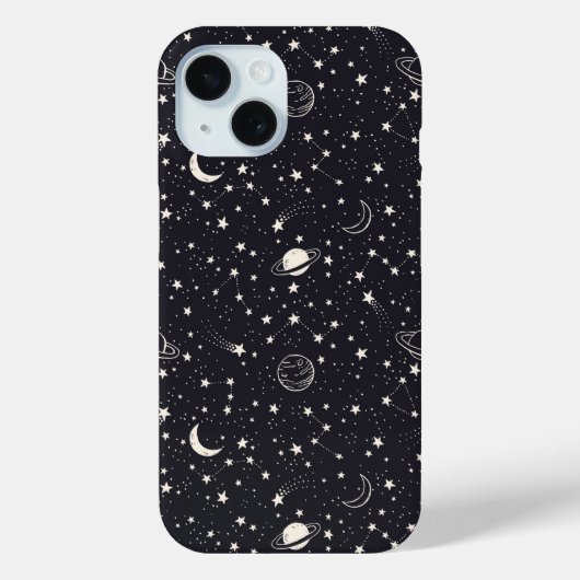 Sterne und Planeten Muster Case-Mate iPhone Hülle (Rückseite)