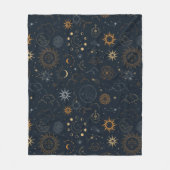 Sterne und Planeten Muster Fleecedecke (Vorderseite)