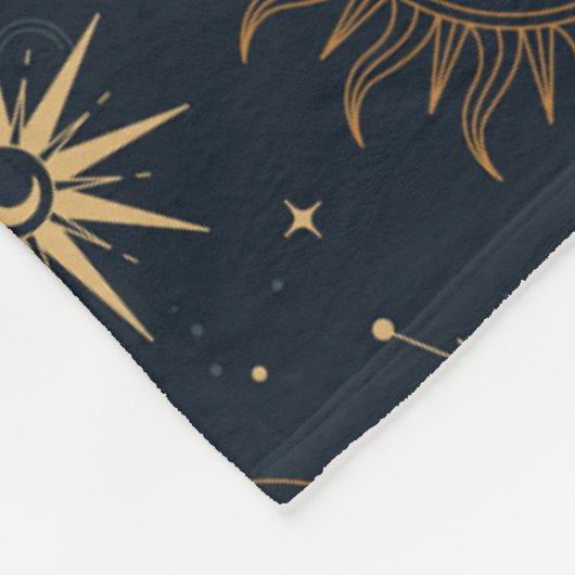 Sterne und Planeten Muster Fleecedecke (Ecke)