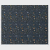 Sterne und Planeten Muster Geschenkpapier (Flach)