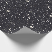 Sterne und Planeten Muster Geschenkpapier (Ecke)