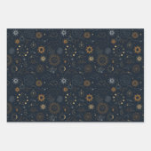 Sterne und Planeten Muster Geschenkpapier Set (Vorderseite 2)
