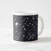 Sterne und Planeten Muster Jumbo-Tasse (Vorderseite Rechts)