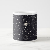 Sterne und Planeten Muster Jumbo-Tasse (Vorderseite)