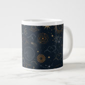 Sterne und Planeten Muster Jumbo-Tasse (Vorderseite Rechts)